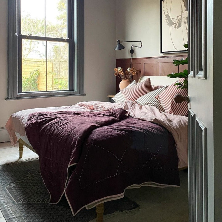 Deep Reddish Brown Farrow & Ball bedroom paint colour from Paint Online