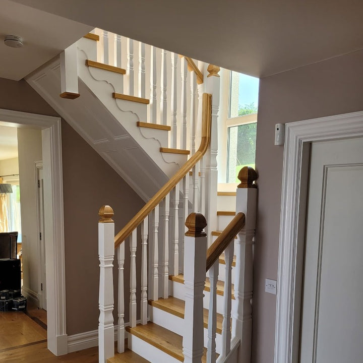 Little Greene China Clay Dark 178. Hallway paint colour. Buy Little Greene paint online.