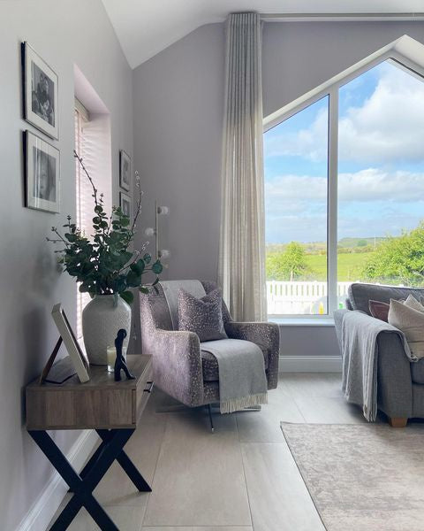 Gothenburg from Fleetwood Paints Vogue Collection. This paint colour has grey and purple undertones. Buy Fleetwood paint online. 