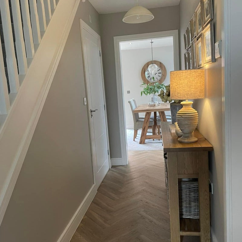 Cornforth White Farrow and Ball hallway paint colour from Paint Online. 