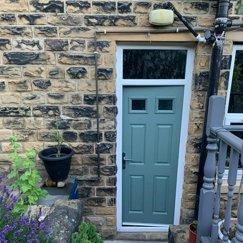 Little Greene Ambleside No. 304 is a dark green paint colour with a muted blue undertone. Front door paint colour. Buy Little Greene paint online.
