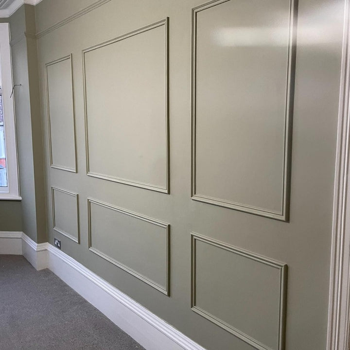 Book Room Green 322 Little Greene paint colour. Green panelling paint colour. Buy Little Greene paint online.