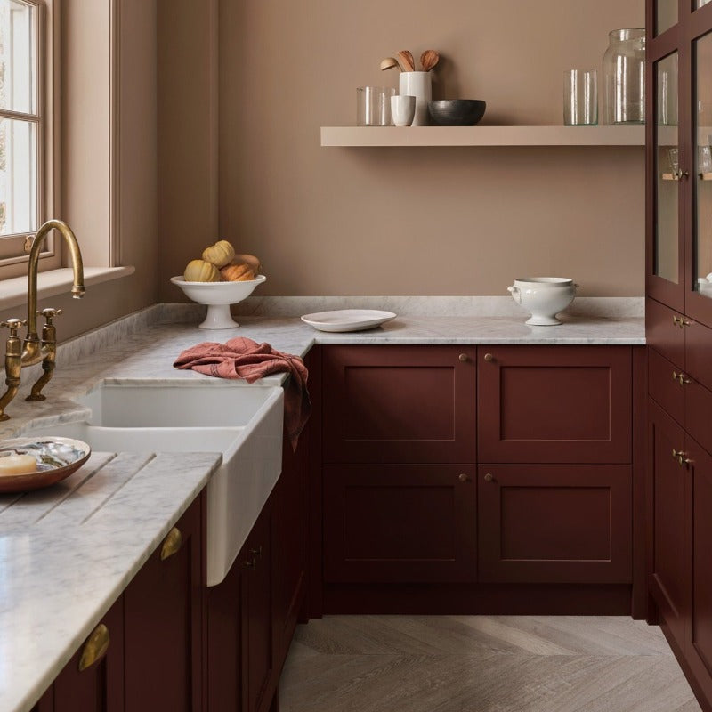 Scarlet N Rust Paint And Paper Library kitchen cabinet paint colour from Paint Online