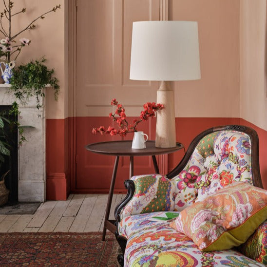 Bamboozle No. 304 from Farrow & Ball is a beautiful red paint colour. Red living room paint colour. Buy Farrow & Ball paint online.