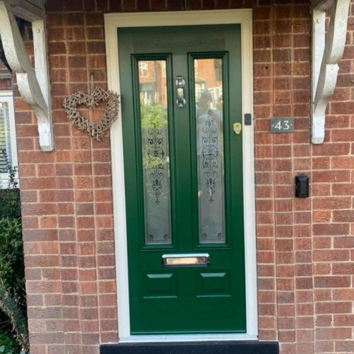 Little Greene Dark Brunswick Green No. 88 is a dark green paint colour. Green front door paint colour. Buy Little Greene paint online.