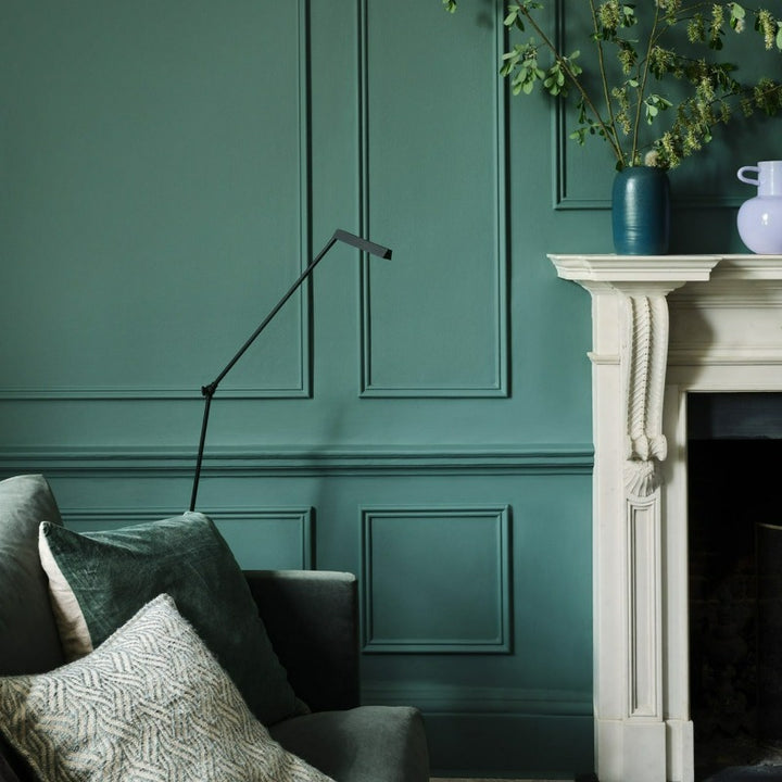 Iguana Paint And Paper Library Paint Colour No. 551. Green teal living room paint colour. 