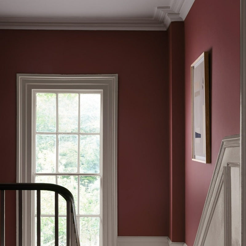 Paint & Paper Library Soumak 339 is a Middle Eastern red paint colour that feels vibrant and inviting. Buy Paint & Paper Library paint online. Hallway paint colour. 