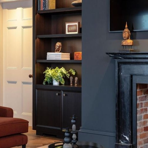 Kohl 124 from Paint And Paper Library. Off black living room paint colour.