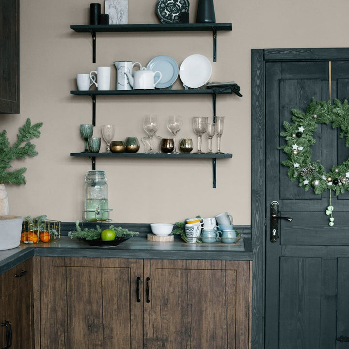 Esker Ridge Colourtrend paint colour. Beige neutral kitchen paint colour. 