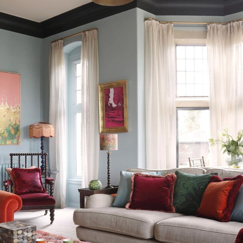 Celestial Blue 101 Little Greene living room paint colour from Paint Online