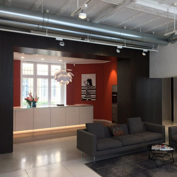 Little Greene Heat No. 24 is a strong red orange paint colour. Red orange kitchen paint colour. Buy Little Greene paint online.