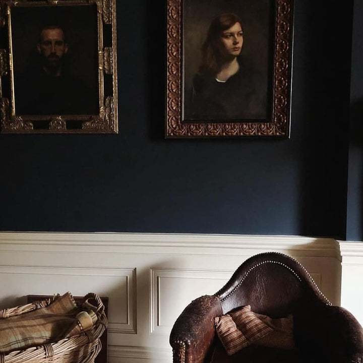 Kigali 678 from Paint And Paper Library. Off black studio paint colour.