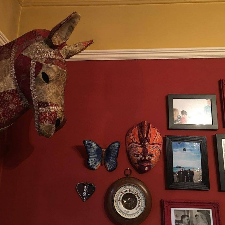 Little Greene Bronze Red No. 15 is a rich red paint colour. Bronze Red living room paint colour. Buy Little Greene paint online.