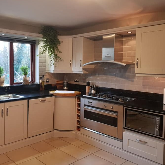 Slaked Lime Dark from Little Greene. Kitchen cabinet paint colour. Buy Little Greene paint online.