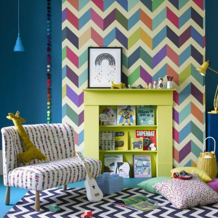 Little Greene Trumpet No. 196 is a bright yellow paint colour. Yellow fireplace paint colour. Buy Little Greene Trumpet paint online.