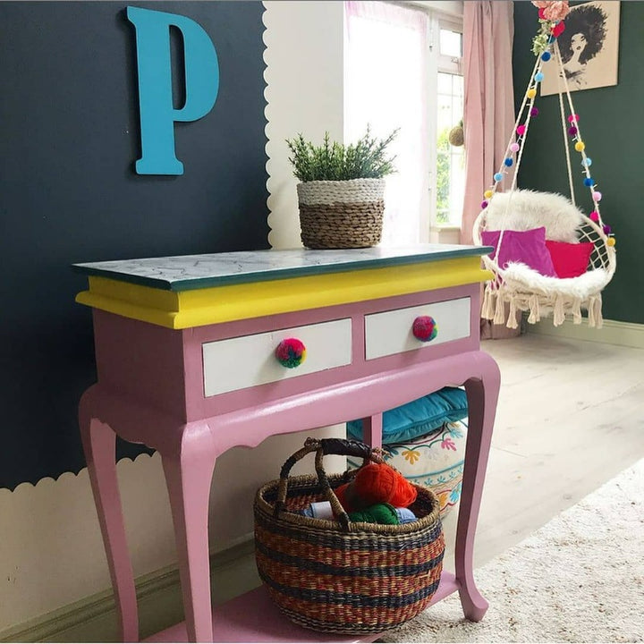 Lip Gloss from Fleetwood Paint's Popular Colours is a beautiful pink paint colour. Pink furniture paint colour. Buy Fleetwood paint online.