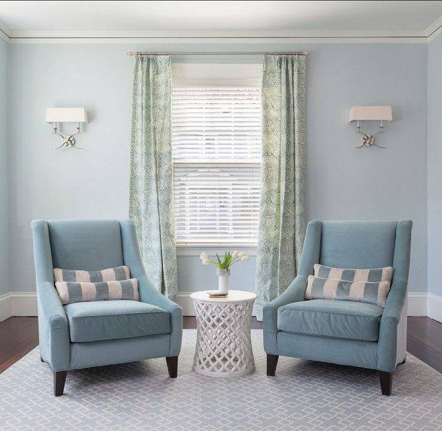 Borrowed Light blue living room Farrow and Ball paint colour from Paint Online