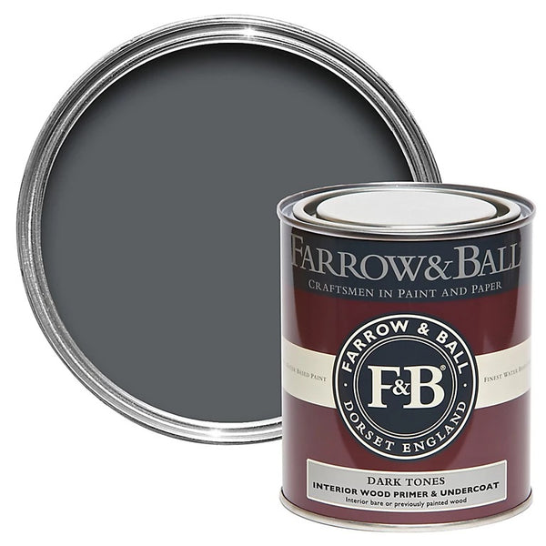 750ml Farrow and Ball Interior Wood Primer Undercoat - Dark Tones