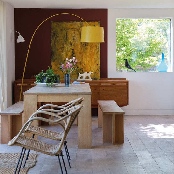 Deep Reddish Brown Farrow & Ball dining room paint colour from Paint Online