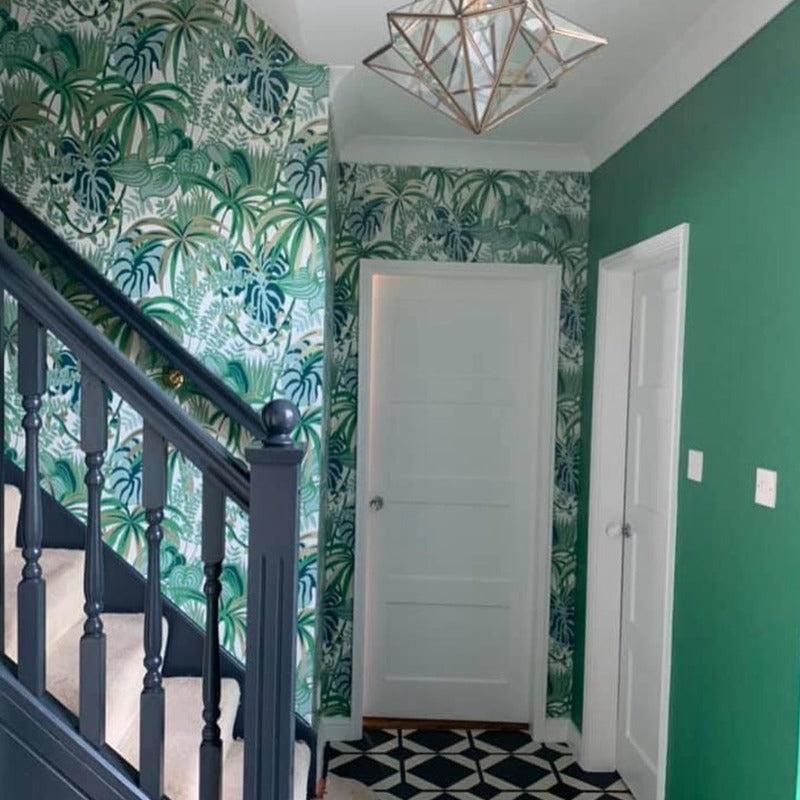 Verdigris Green Farrow & Ball hallway paint colour from Paint Online