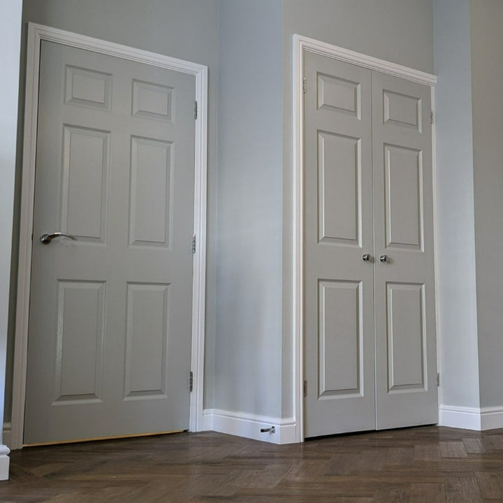 Little Greene Pearl Colour No. 100 is a pale green heritage paint colour with a slight grey undertone. Order Little Greene paint online in Ireland. 