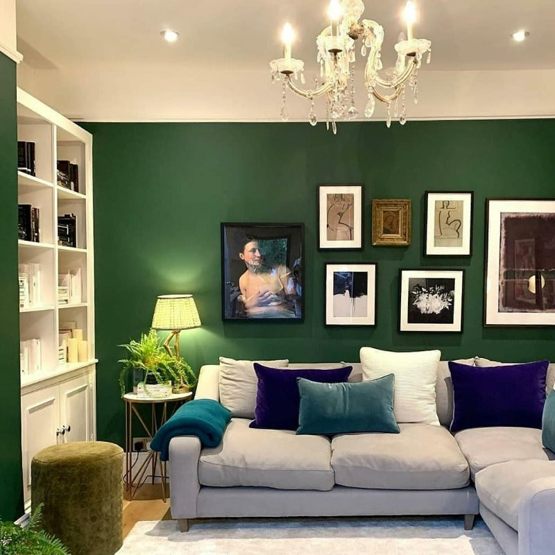 Hunter Dunn Paint And Paper Library Paint Colour No. 523. Green living room paint colour.