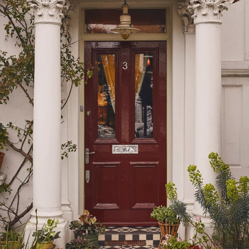 Deep Reddish Brown Farrow & Ball front door paint colour from Paint Online