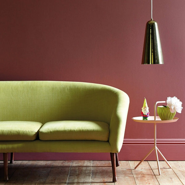 Little Greene Ashes of Roses No. 6 is a soft red paint colour. Red walls and skirting. Order Little Greene paint online in Ireland. 