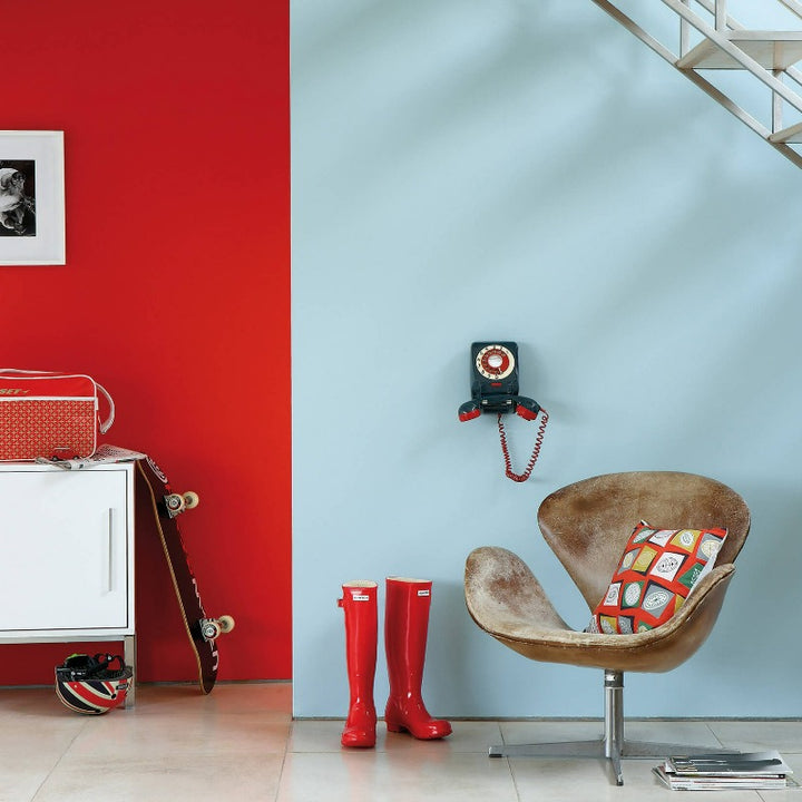 Little Greene Brighton No. 203 is a beautiful light blue paint colour. Light blue hallway paint colour. Buy Little Greene paint online.