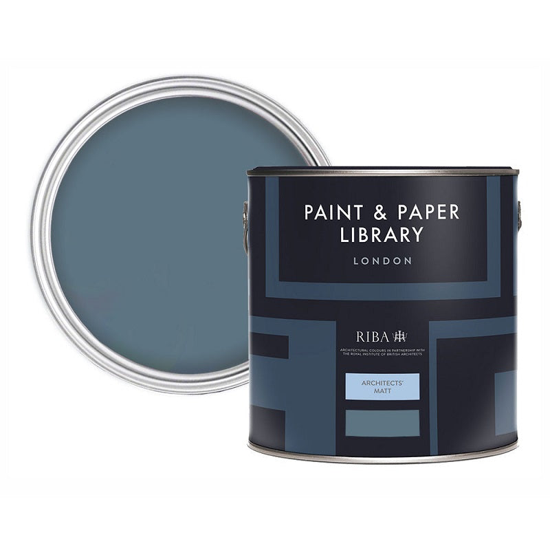 Blue Blood 668 - Paint And Paper Library Paint Colour. 2.5 Litre Architects Matt Blue Blood.
