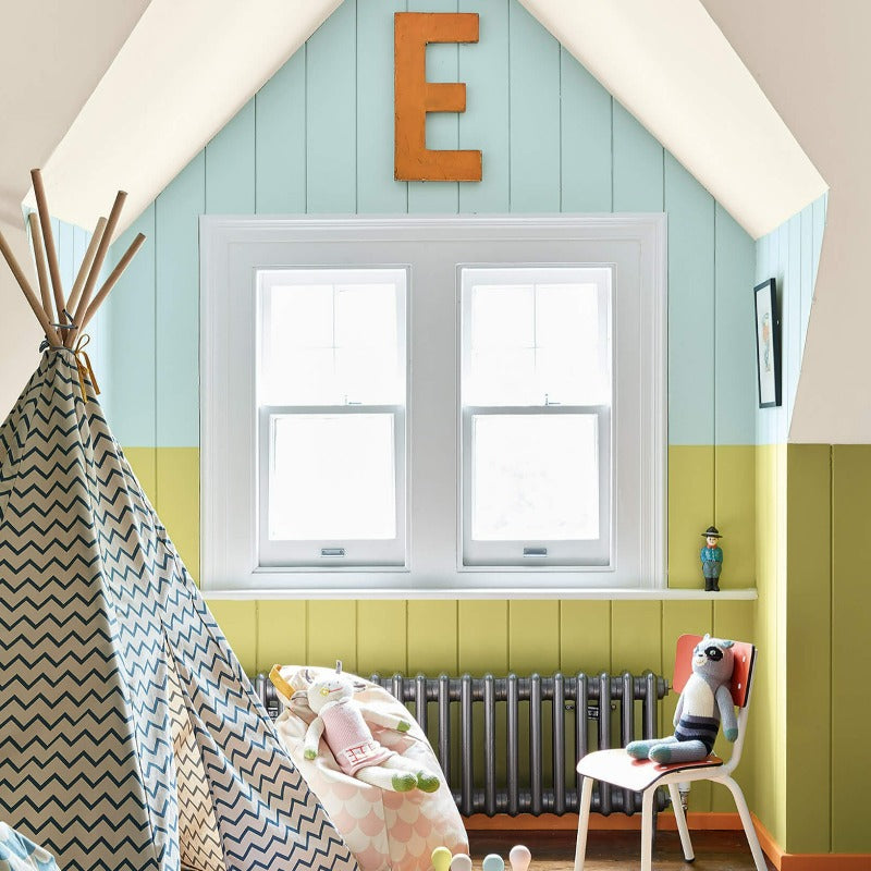 Little Greene Pale Lime No. 70 is a zesty green paint colour that can bring freshness to rooms. Buy Little Greene Pale Lime 70 kids room paint online.