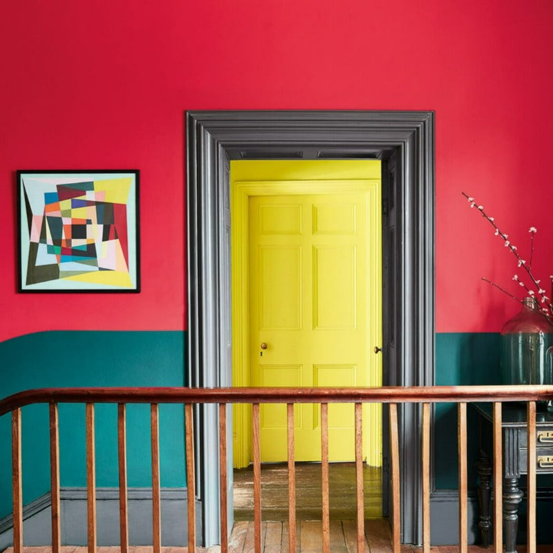 Little Greene Trumpet No. 196 is a bright yellow paint colour. Yellow door paint colour. Buy Little Greene Trumpet paint online.