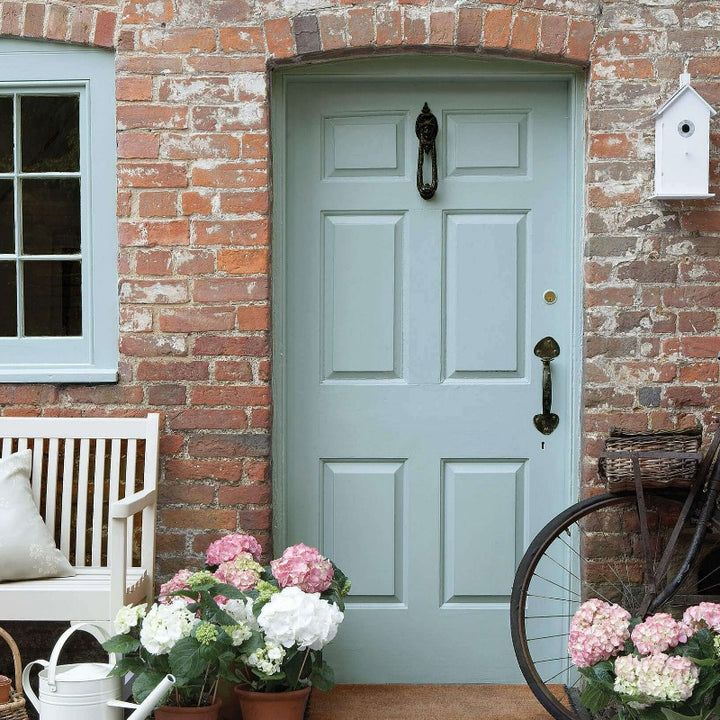 Little Greene Celestial Blue No. 101 can appear blue, green and grey in colour so be sure to test it in the room first. Order Little Greene paint online in Ireland.