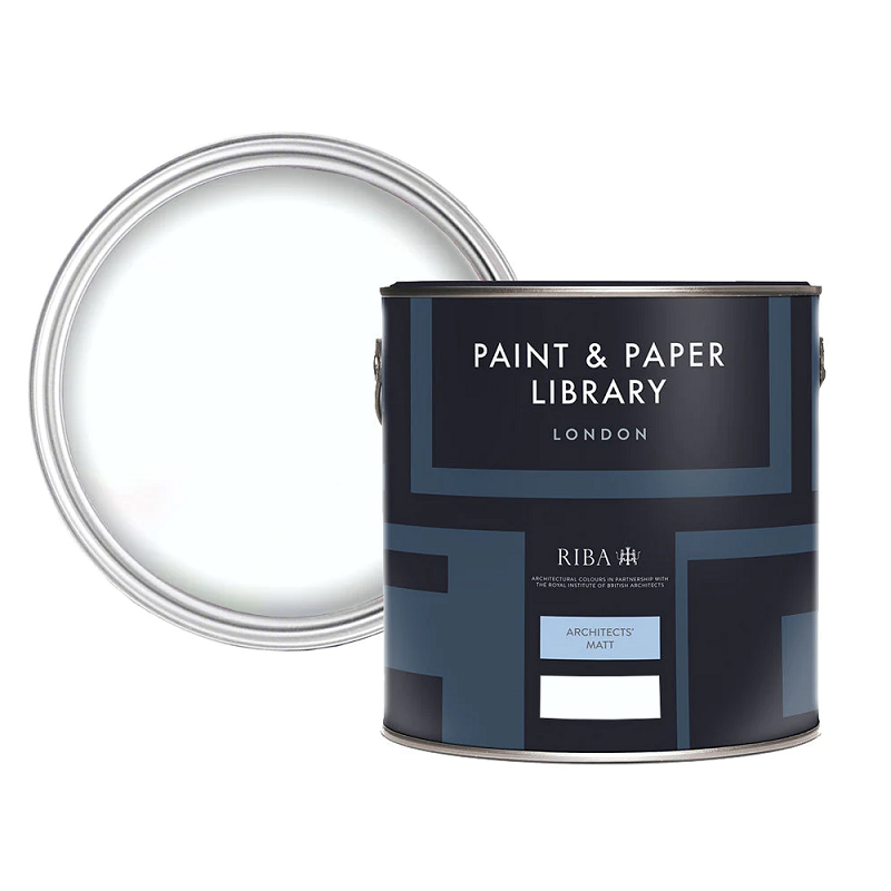 Clean White - Paint And Paper Library Paint Colour No. 101. 2.5 Litre Architects Matt Clean White.