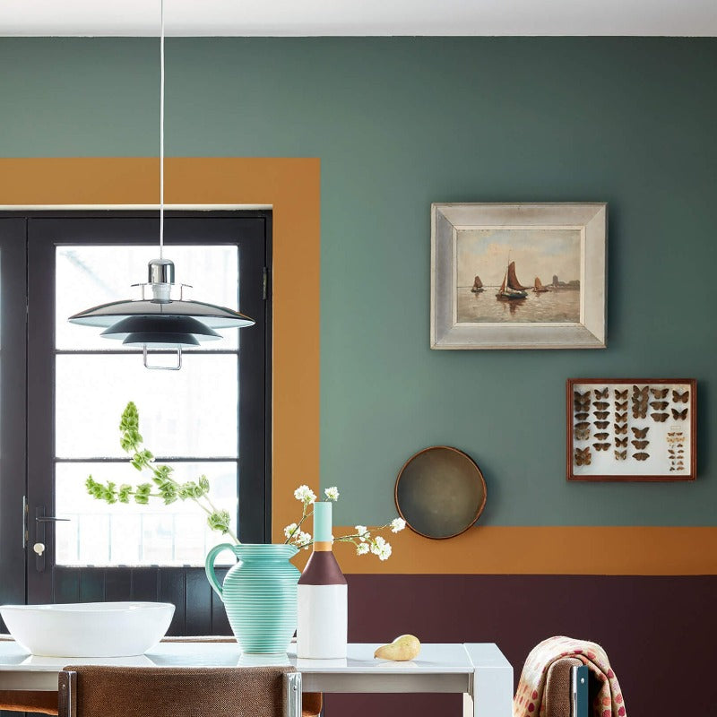Little Greene Middle Buff No. 122 dining room paint colour. Order Little Greene Middle Buff paint online in Ireland.