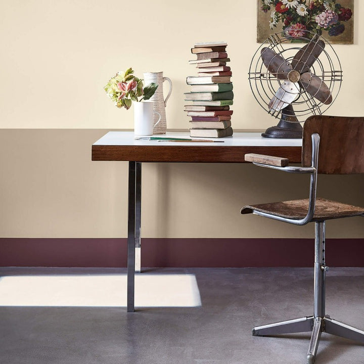 Little Greene Cordoba No. 277 is a rich red paint colour. Dark red purple skirting trim paint colour. Buy Little Greene paint online.