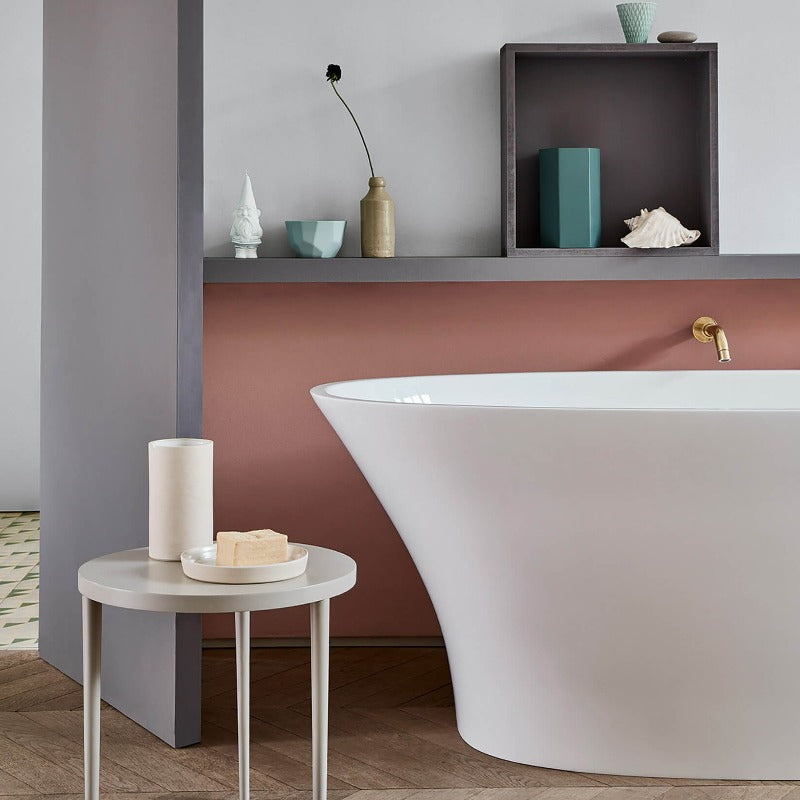 Little Greene Blush No. 267 is a beautiful blush pink paint colour. Pink bathroom paint colour. Order Little Greene paint online in Ireland now.