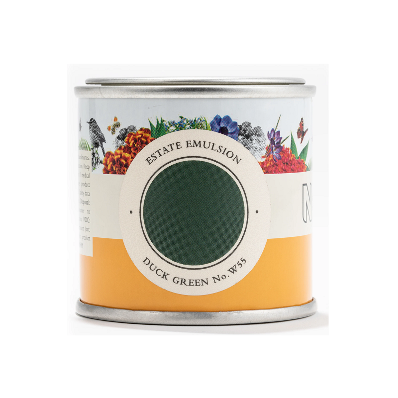 Duck Green 100ml sample pot Estate Emulsion Farrow & Ball Paint Colour from Paint Online