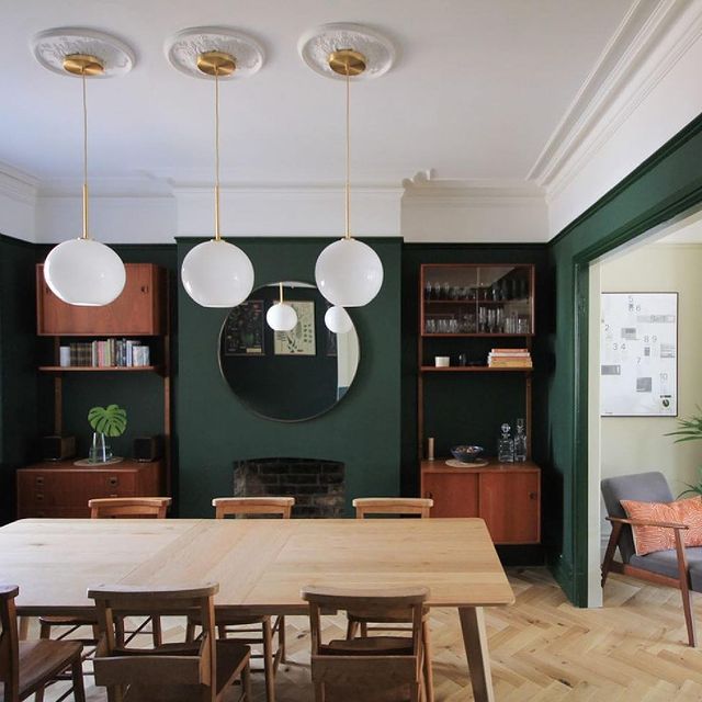 Duck Green Farrow & Ball living room paint colour from Paint Online