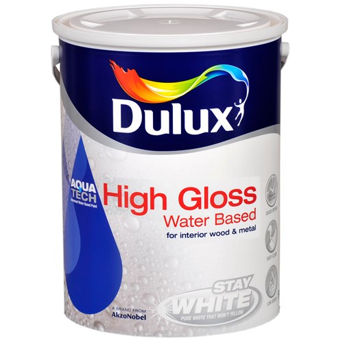 Dulux High Gloss Water Based White 5L