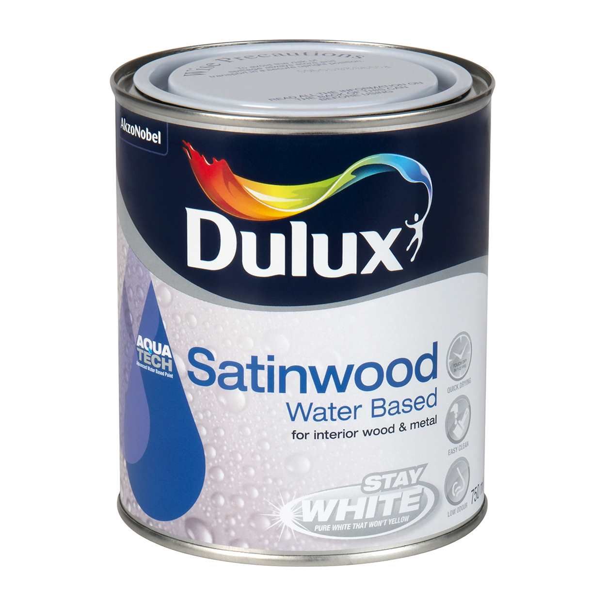 Dulux Satinwood Water Based White 750ml