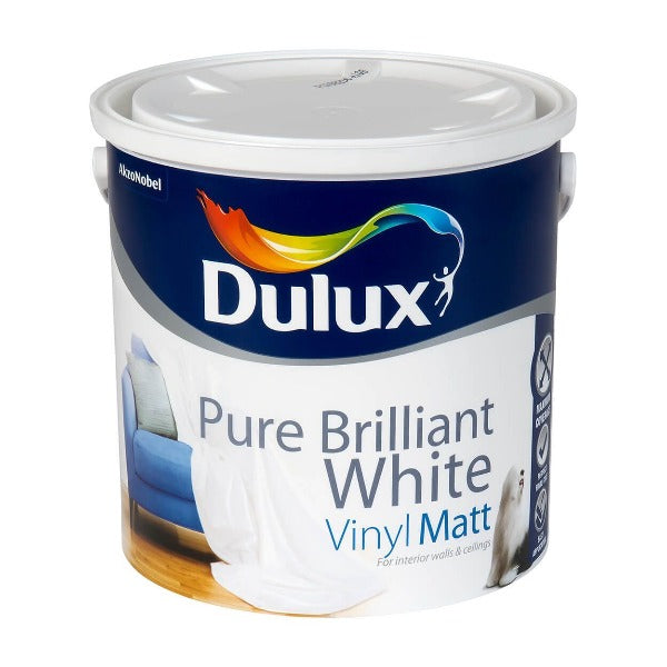 Dulux Vinyl Matt Pure Brilliant White 2.5L