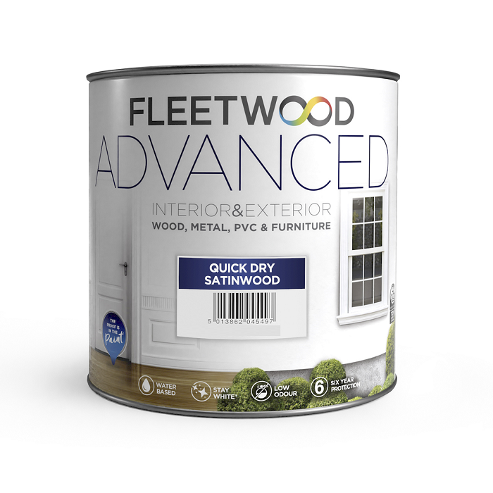Fleetwood Advanced Quick Drying Satinwood Brilliant White - Water Based Satinwood- Paint Online Ireland