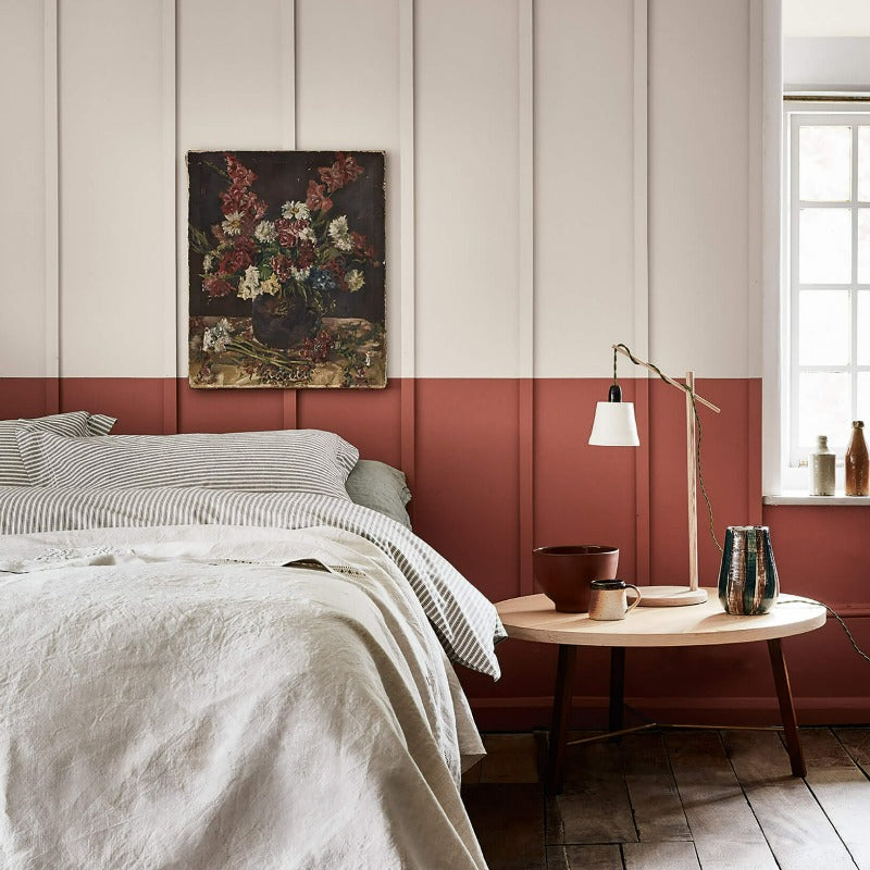 Little Greene Tuscan Red No. 140 is a deep red paint colour. Tuscan Red bedroom paint colour. Buy Little Greene paint online.