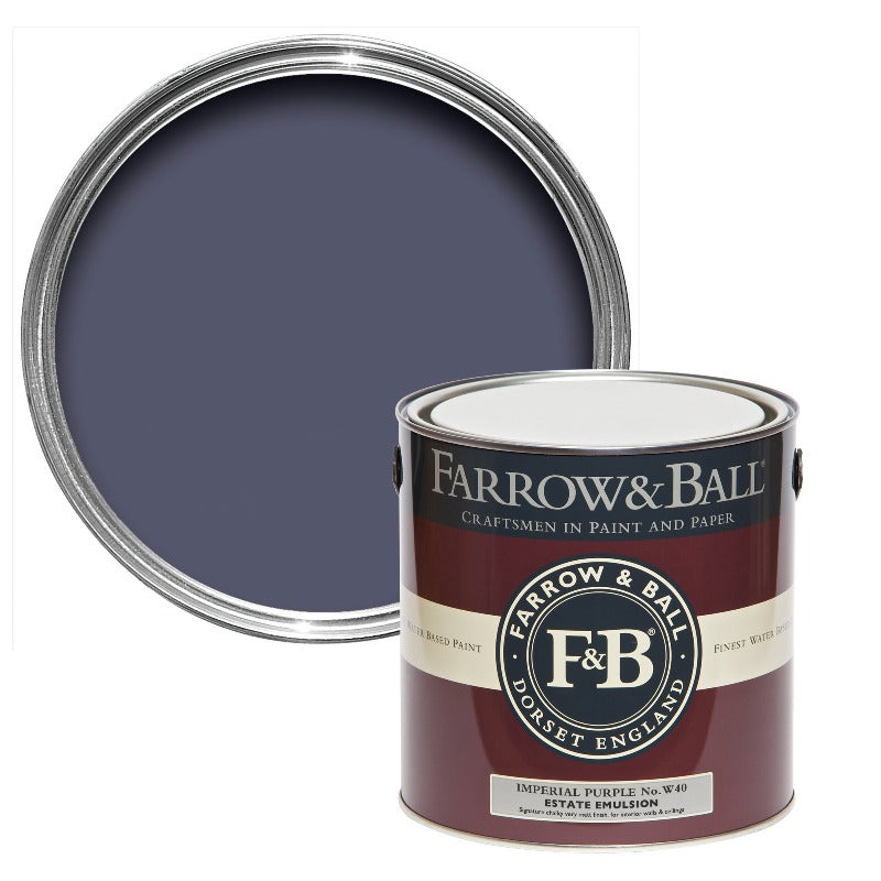 Imperial Purple Farrow & Ball Paint Colour 2.5 Litre Estate Emulsion from Paint Online