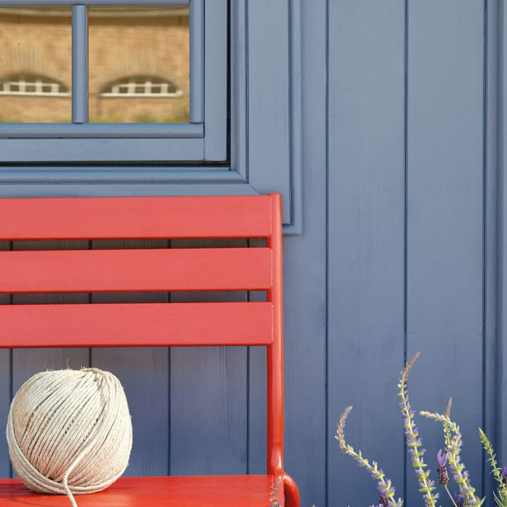 Little Greene Juniper Ash No. 115 is an attractive muted blue paint colour. Order Little Greene Juniper Ash paint online in Ireland. Intelligent Exterior Eggshell.