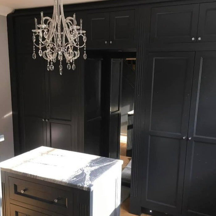 Little Greene Lamp Black No. 228 is an off black paint colour. Off black kitchen cabinets. Order Little Greene paint online in Ireland now.