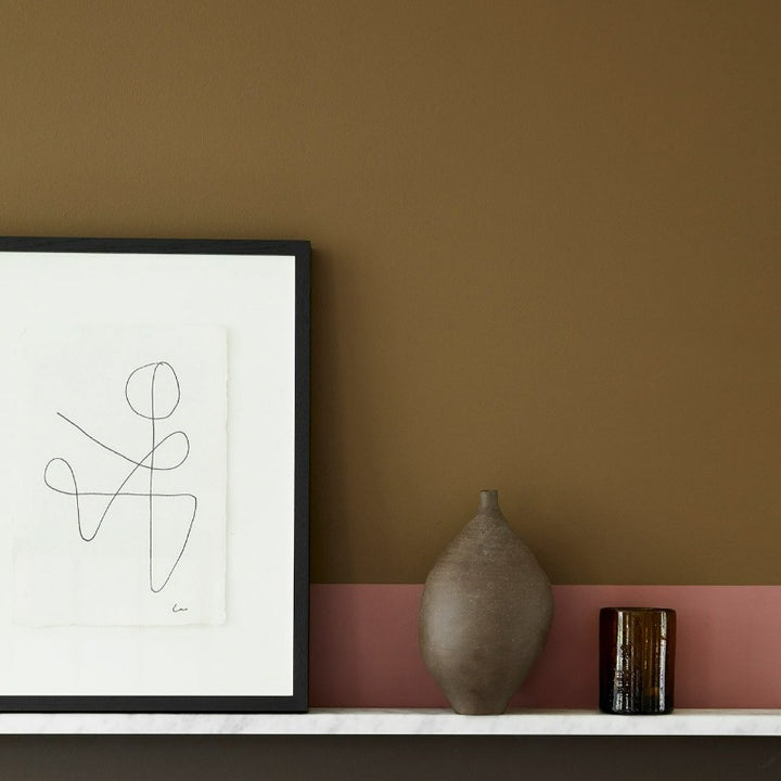 Little Greene Light Bronze Green No. 123 is a deep warm brown paint colour. Buy Light Bronze Green No. 123 Little Greene paint online.