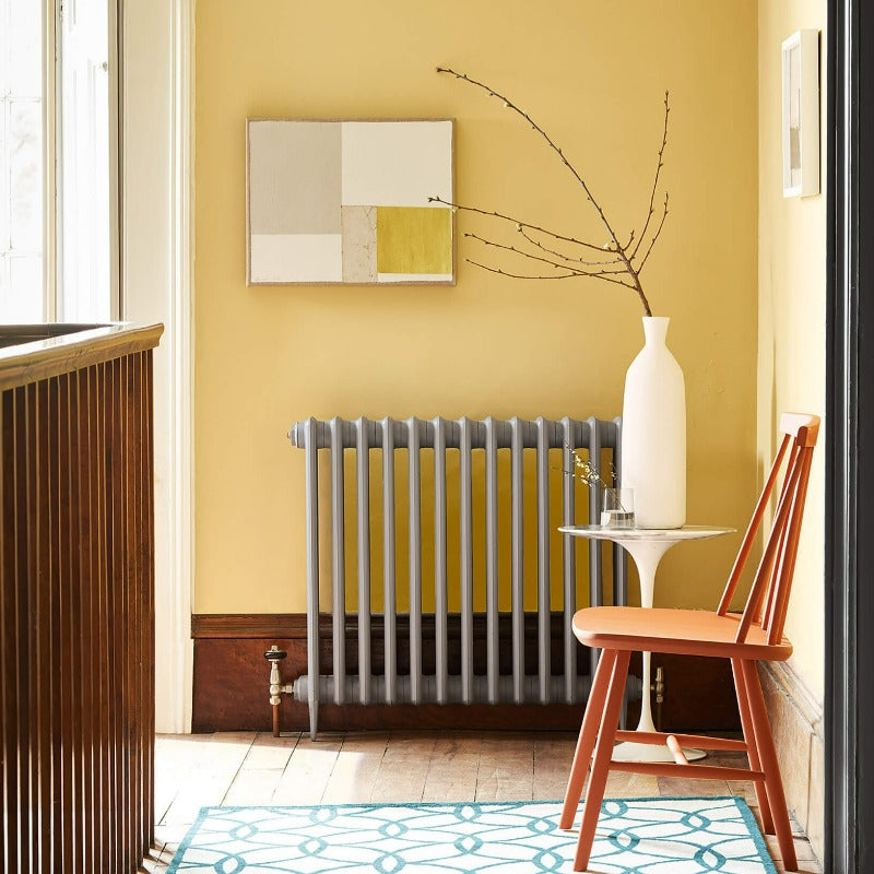 Little Greene Light Gold No. 53 yellow hallway. Buy Little Greene Light Gold 53 paint online.
