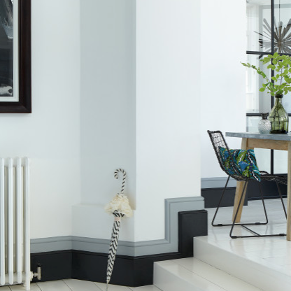 Little Greene Loft White No 222. Almost pure white – always use in place of brilliant white which aggravates the eye. Order Little Greene paint online in Ireland now.